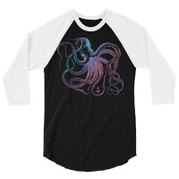 Octopus Shirt Cool Vintage Marine Biologist Ocean Sea Life 1 T Shirt 3/4 Sleeve Shirt | Artistshot