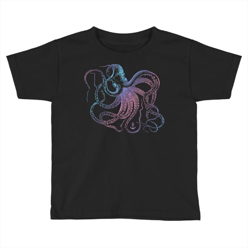 Octopus Shirt Cool Vintage Marine Biologist Ocean Sea Life 1 T Shirt Toddler T-shirt | Artistshot