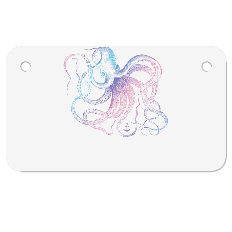 Octopus Shirt Cool Vintage Marine Biologist Ocean Sea Life 1 T Shirt Motorcycle License Plate | Artistshot