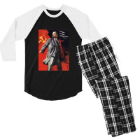 Lenin Poster Men's 3/4 Sleeve Pajama Set | Artistshot