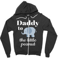 Matching Baby Shower Couples Elephant Daddy Peanut Zipper Hoodie | Artistshot