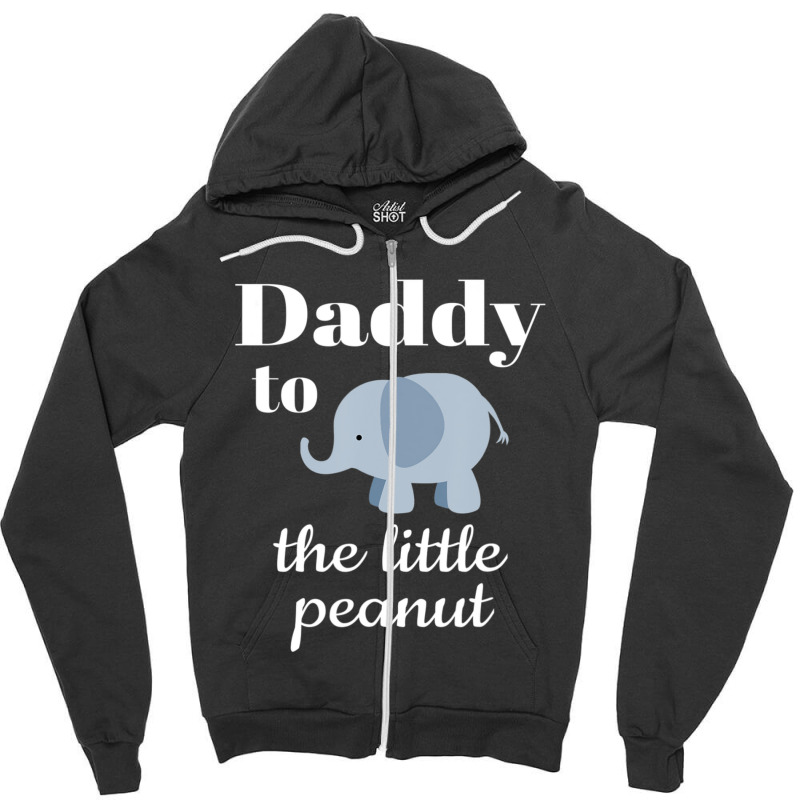 Matching Baby Shower Couples Elephant Daddy Peanut Zipper Hoodie | Artistshot