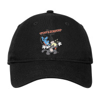 Us The Simpsons Itchy & Scratchy Hammer 01 Heather Grey_h Adjustable Cap | Artistshot