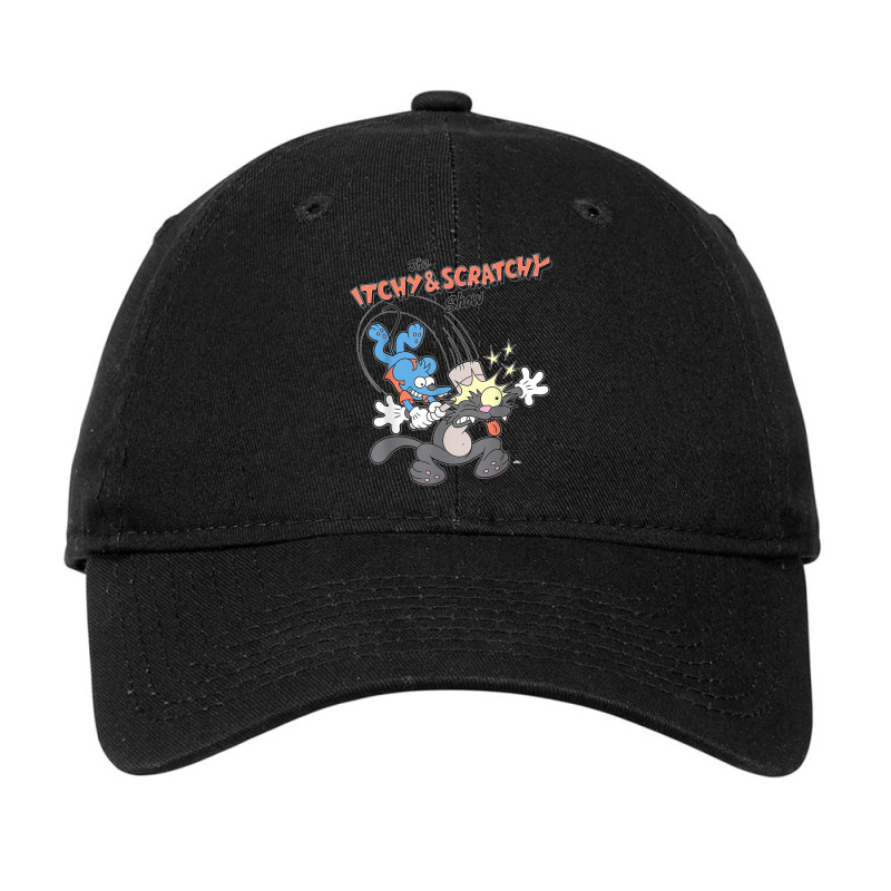 Us The Simpsons Itchy & Scratchy Hammer 01 Heather Grey_h Adjustable Cap | Artistshot