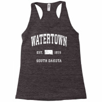 Watertown South Dakota Sd Vintage Athletic Sports Design T Shirt Racerback Tank | Artistshot