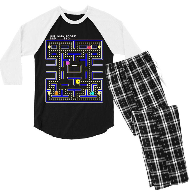 Classic Arcade Computer Game Of The 80s V11 Classic Men's 3/4 Sleeve Pajama Set by cm-arts | Artistshot