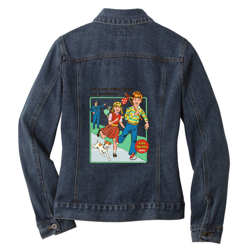 Let's Run Away 1 Ladies Denim Jacket by CindyBriner | Artistshot