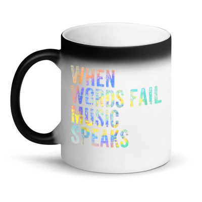 When Words Fail Music Speaks Music Teacher Musician Tie Dye Tank Top ...