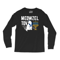 Meowzel Tov Funny Cat Chanukah Hanukkah Jewish Holiday Gift Long Sleeve Shirts | Artistshot