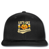 Lets Get Smashed Funny Pumpkin Beer Halloween T Shirt Printed Hat | Artistshot