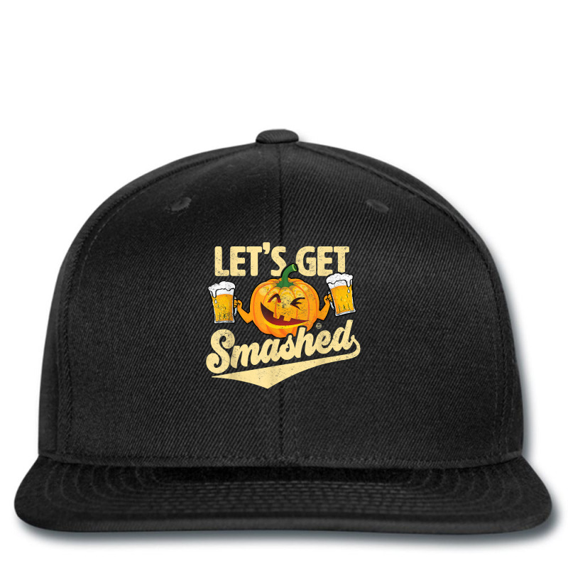 Lets Get Smashed Funny Pumpkin Beer Halloween T Shirt Printed hat by vaesifoxidy | Artistshot