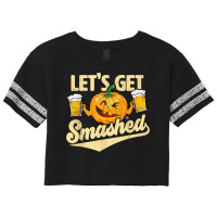 Lets Get Smashed Funny Pumpkin Beer Halloween T Shirt Scorecard Crop Tee | Artistshot