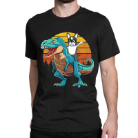 Boson Errier Dog Riding Dinosaur Rex Boys Classic T-shirt | Artistshot