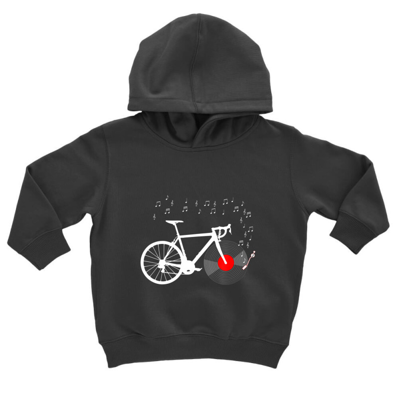 Bicycle Cycling Road Bike Vinyl Record Player Music Cyclist Toddler Hoodie | Artistshot