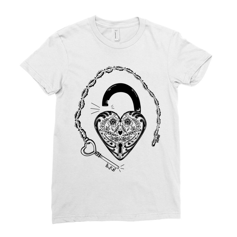 Heart Locket Ladies Fitted T-Shirt by BREAKAFELDER | Artistshot