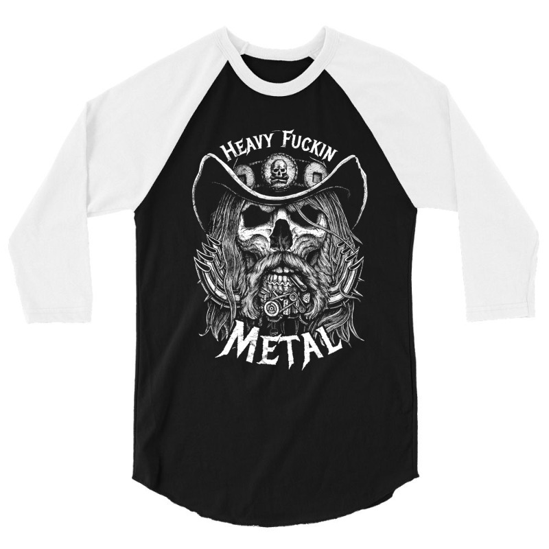 Heavy Fuckin Metal 3/4 Sleeve Shirt by cm-arts | Artistshot