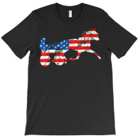 Vintage Harness Racer Usa Flag Trotting Horse Harness Racer T Shirt T-shirt | Artistshot