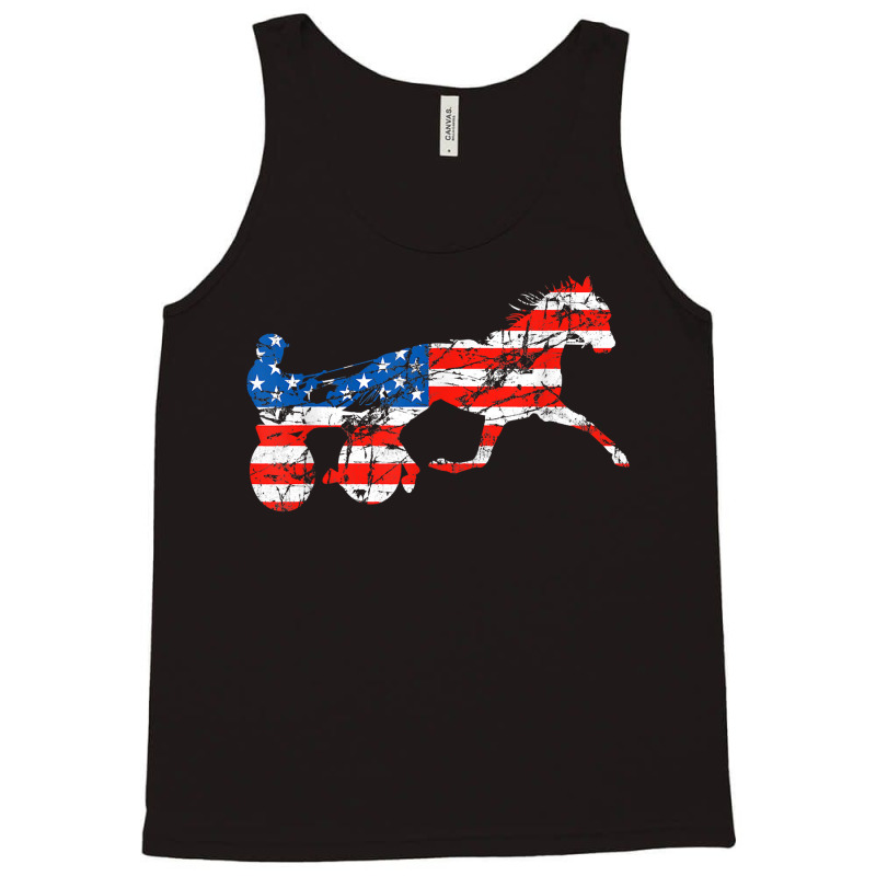 Vintage Harness Racer Usa Flag Trotting Horse Harness Racer T Shirt Tank Top | Artistshot