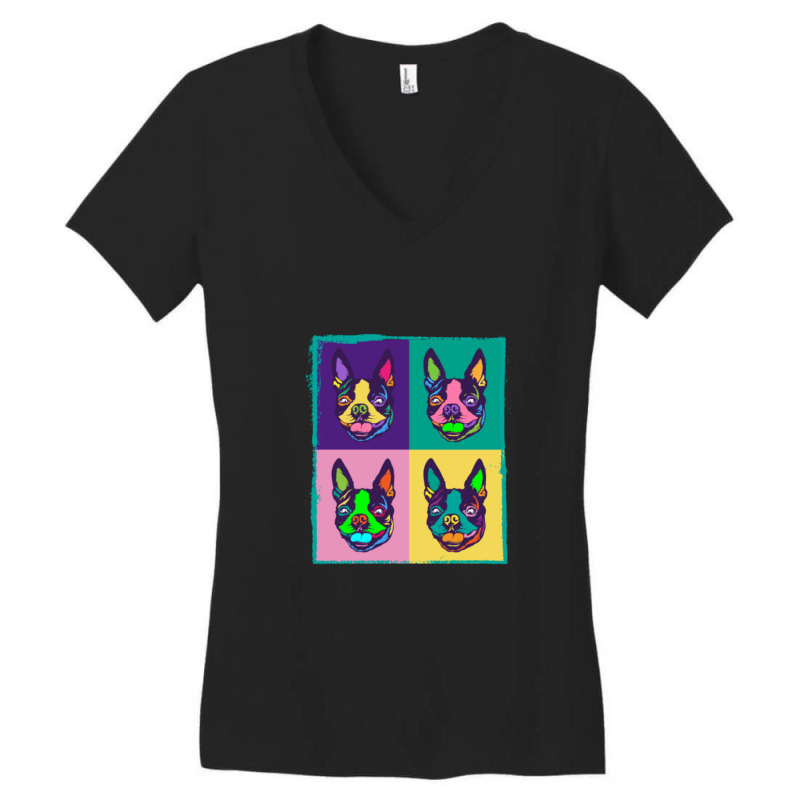 Dog Lover I Pop Ar Boson Errier 1 Women's V-Neck T-Shirt by cm-arts | Artistshot