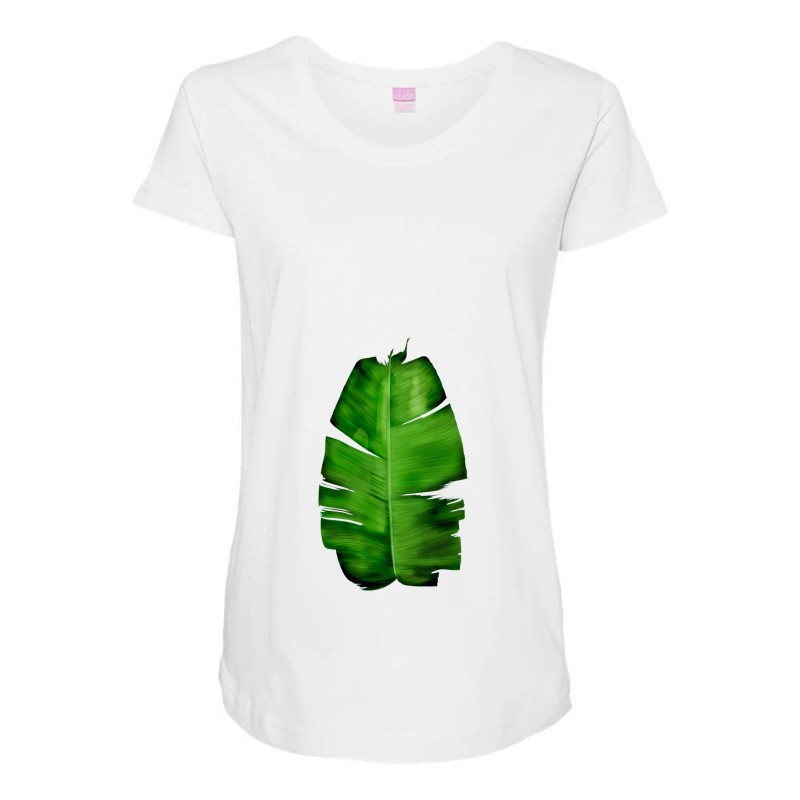 Banana Leaf Painting   Monstera Deliciosa Maternity Scoop Neck T-shirt by sepulohsepuluh | Artistshot