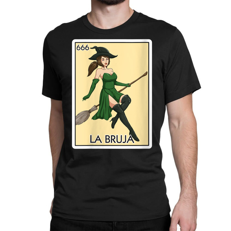 Womens La Bruja The Witch Card Mexican Lottery Card La Bruja V Neck T Classic T-shirt by cm-arts | Artistshot