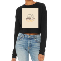 Coder And Cat Mom Codingcoder Software Engineer Developer Programmer G Cropped Sweater | Artistshot