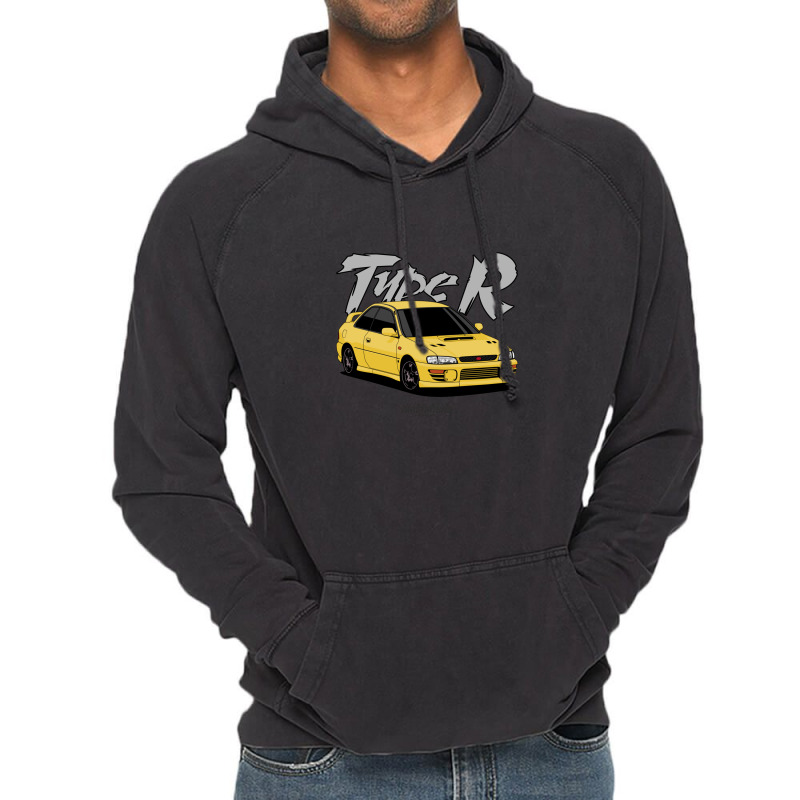 Impreza Type R (yellow) Vintage Hoodie by EllaineRamshur | Artistshot