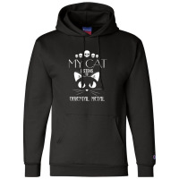 My Cat Listens To Oriental Metal Tee Champion Hoodie | Artistshot