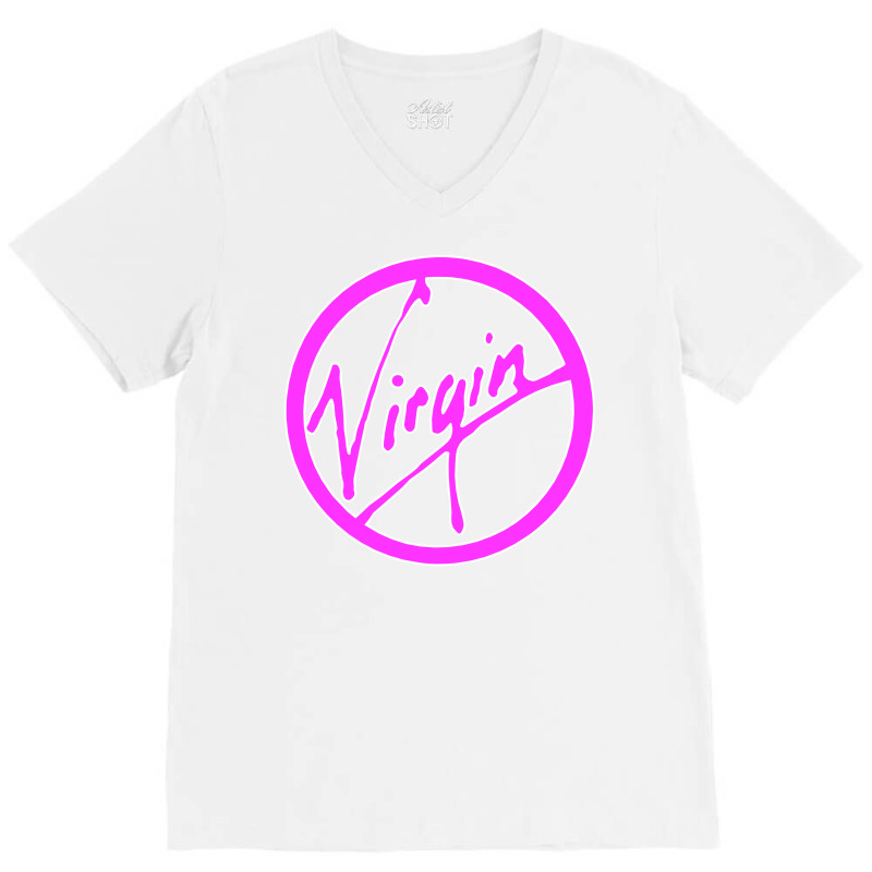 Virgin Pink White V-Neck Tee by vendraqidas | Artistshot