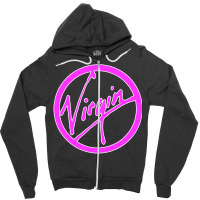 Virgin Pink White Zipper Hoodie | Artistshot