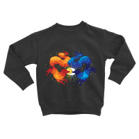 Sun And Moon Wolves, Fierce Wolves, Sun And Moon, Wolves,  Wolves Powe Toddler Sweatshirt | Artistshot