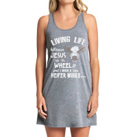 Living Life Jesus Cow Tank Dress | Artistshot