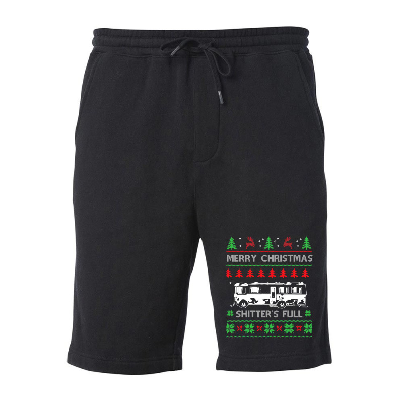 Merry Christmas Shitter S Full Funny Holiday Ugly Christmas Fleece Short | Artistshot