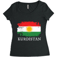 Kurdistan Flag Women's Triblend Scoop T-shirt | Artistshot