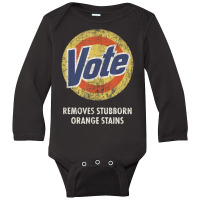 Anti Trump Vote Detergent Vintage Long Sleeve Baby Bodysuit | Artistshot