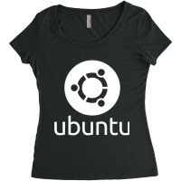 Dark Ubuntu Linux Women's Triblend Scoop T-shirt | Artistshot