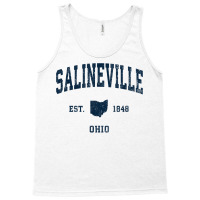 Salineville Ohio Oh Vintage Athletic Navy Sports Design T Shirt Tank Top | Artistshot