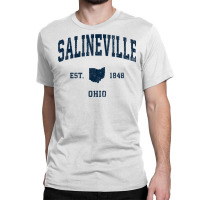 Salineville Ohio Oh Vintage Athletic Navy Sports Design T Shirt Classic T-shirt | Artistshot