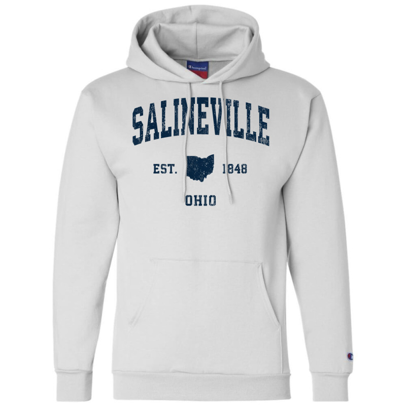 Salineville Ohio Oh Vintage Athletic Navy Sports Design T Shirt Champion Hoodie | Artistshot