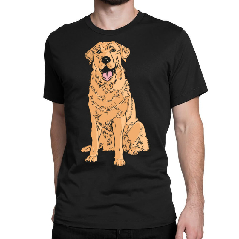 Golden Retriever - Best Family Dog In The World Classic T-shirt | Artistshot