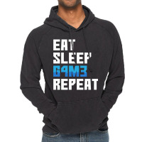 Eat Sleep Game Repeat Funny Leetcode Leet Vintage Hoodie | Artistshot