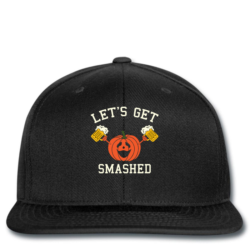 Halloween Drinking Shirt   Pumpkin Says Let's Get Smashed Long Sleeve Printed hat by zheralalumo | Artistshot