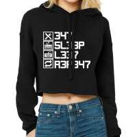 Eat Sleep Leet Repeat Leetcode 1337 L33t Gift Cropped Hoodie | Artistshot