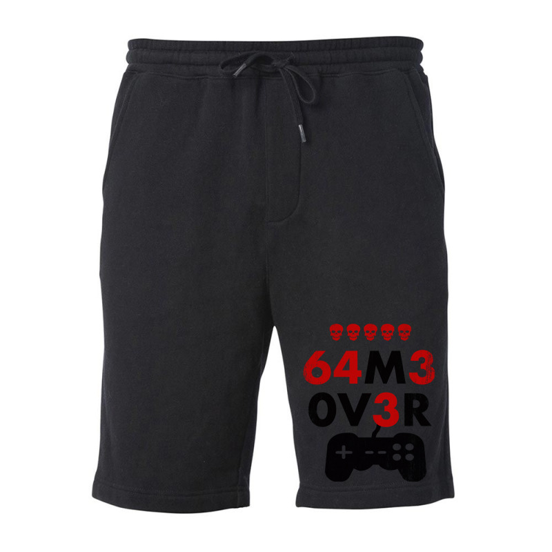 Game Over Leet Code Style - 64m3 0v3r - Red And Black Fleece Short by JONAHANDERSON | Artistshot