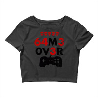 Game Over Leet Code Style - 64m3 0v3r - Red And Black Crop Top | Artistshot