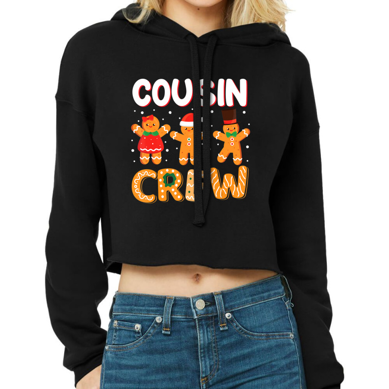 Cousin Crew Christmas Pajama Gingerbread Man Cropped Hoodie by cm-arts | Artistshot