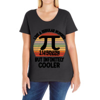 Funny Pi Day Teacher Quote, Pi Like A Regular Number But Infinitely Co Ladies Curvy T-shirt | Artistshot