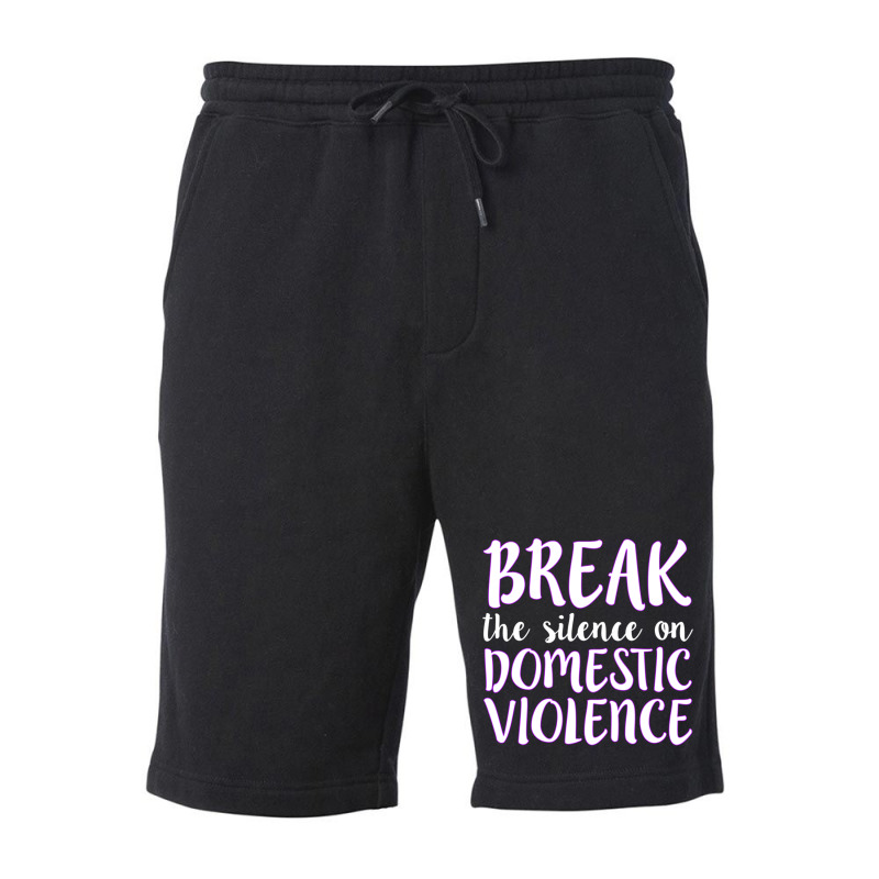 Break The Silence On Domestic Violence Awareness Product Fleece Short | Artistshot