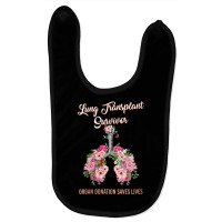 Womens Lung Transplant Survivor Organ Donation Saves Lives Floral V Ne Baby Bibs | Artistshot