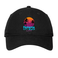 Panama City Beach Florida Retro 80s Adjustable Cap | Artistshot